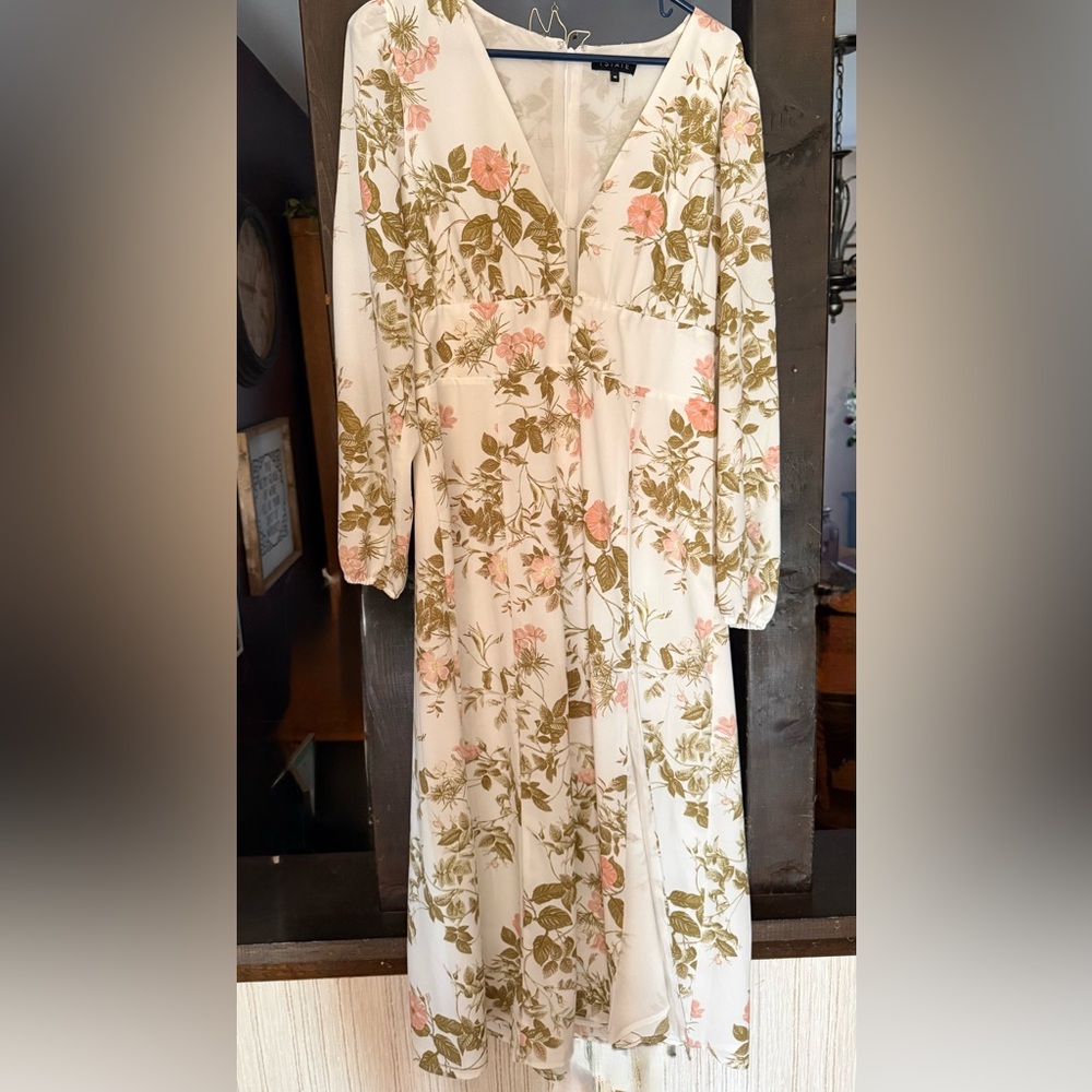 Cream Floral Maxi Dress - 1.State - Size 10
